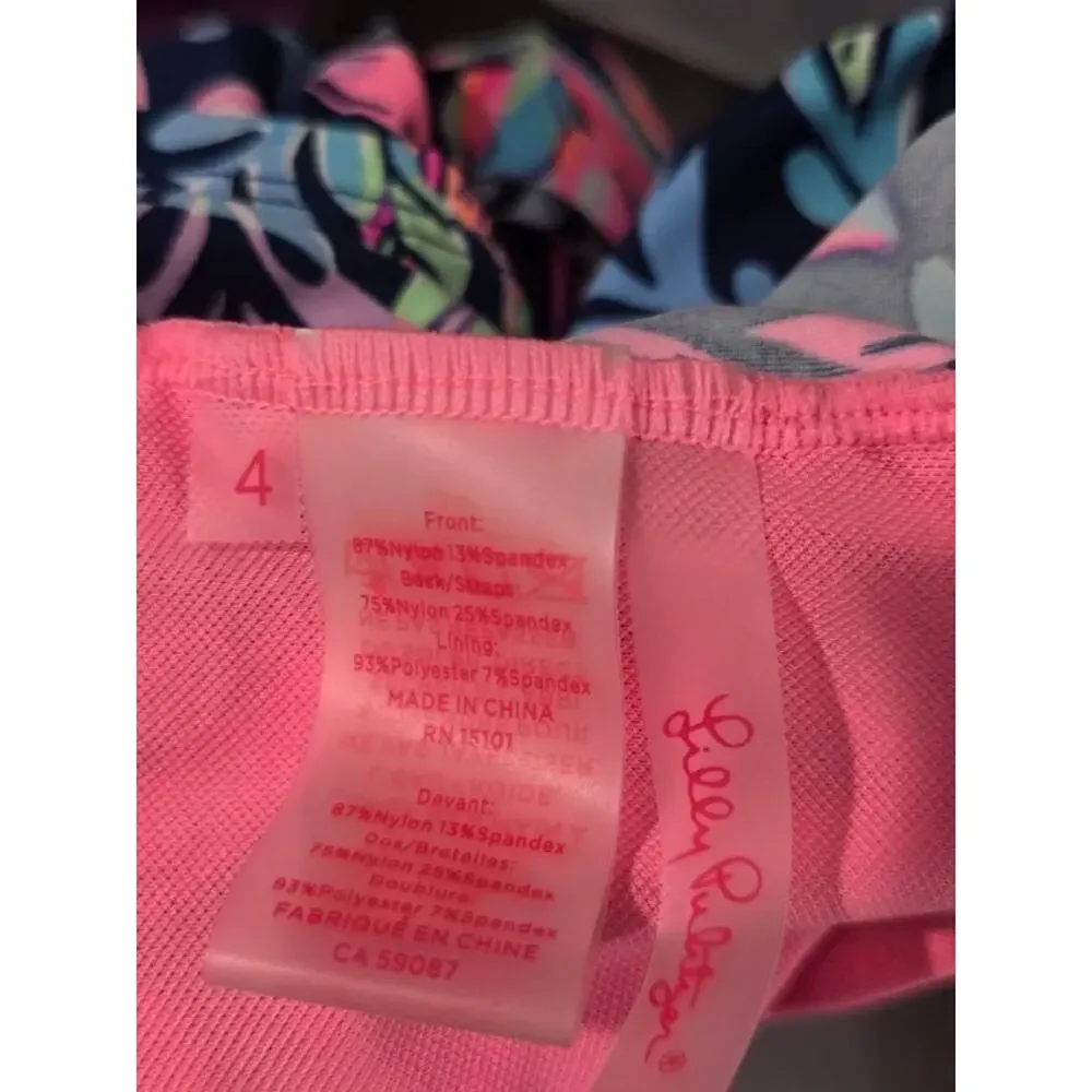 LILLY PULITIZER TANKINi TOP Swim Oyster Bay Navy Sz 4 A004895 - Picture 11 of 11